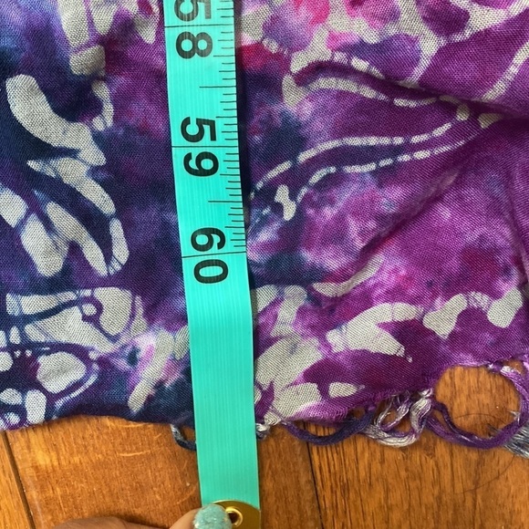 Fashion Abstract pattern tie  dye cover up oversized Wrap with Tassels - Picture 8 of 13